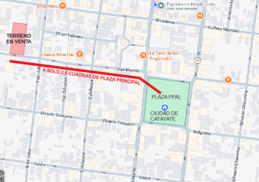EXCLUSIVO TERRENO CON CASA ANTIGUA EN VENTA A SOLO 3 CUADRAS DE PLAZA PRINCIPAL DE CAFAYATE
